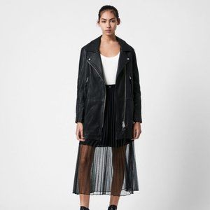 AllSaints Luna Leather Biker Mac black | 36 EU 4 US